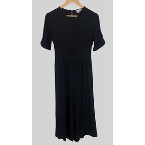 NWT ASOS Black Jumpsuit Womens 8 Button Detail Corporate Goth Old Money Preppy